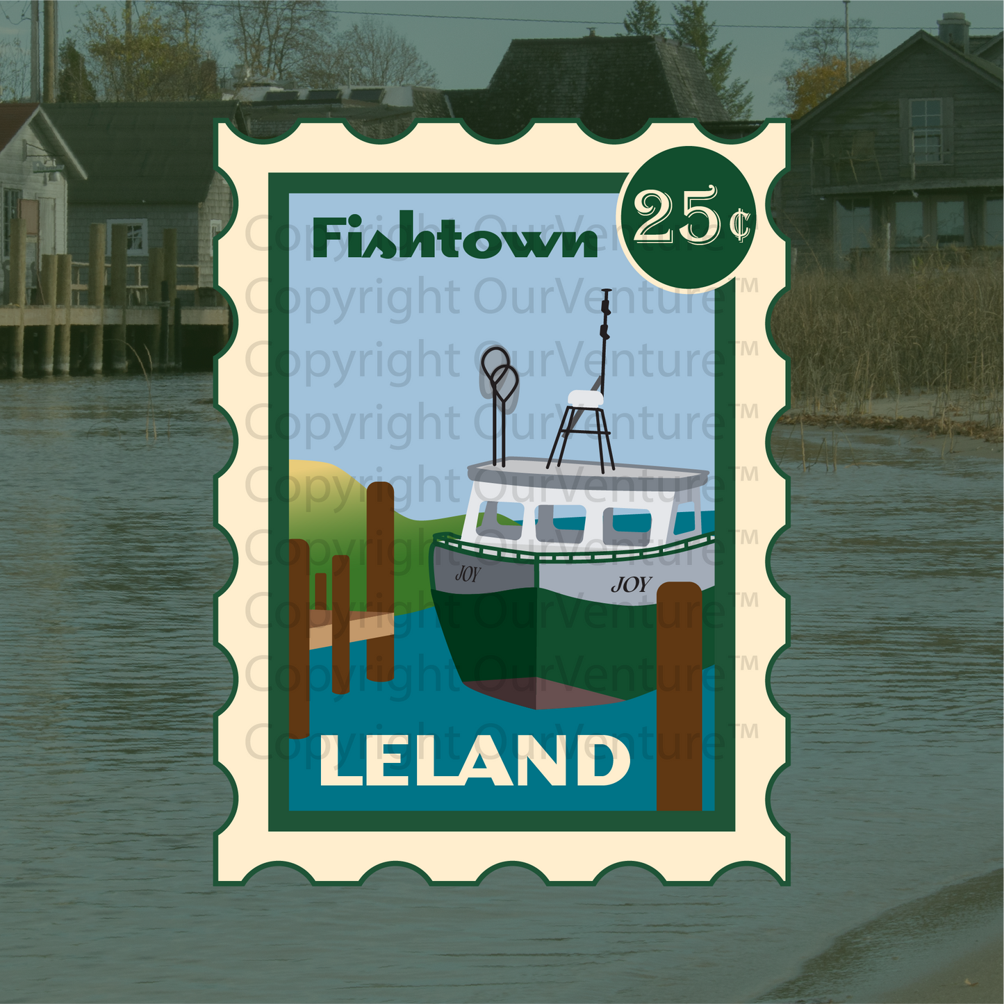 Leland “Joy” Travel Stamp Sticker
