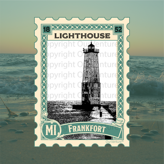 Frankfort Travel Sticker: Frankfort Light Station, Northern Michigan