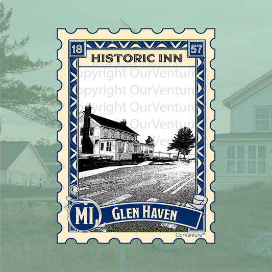 Glen Arbor Travel Sticker: Sleeping Bear Inn, Northern Michigan