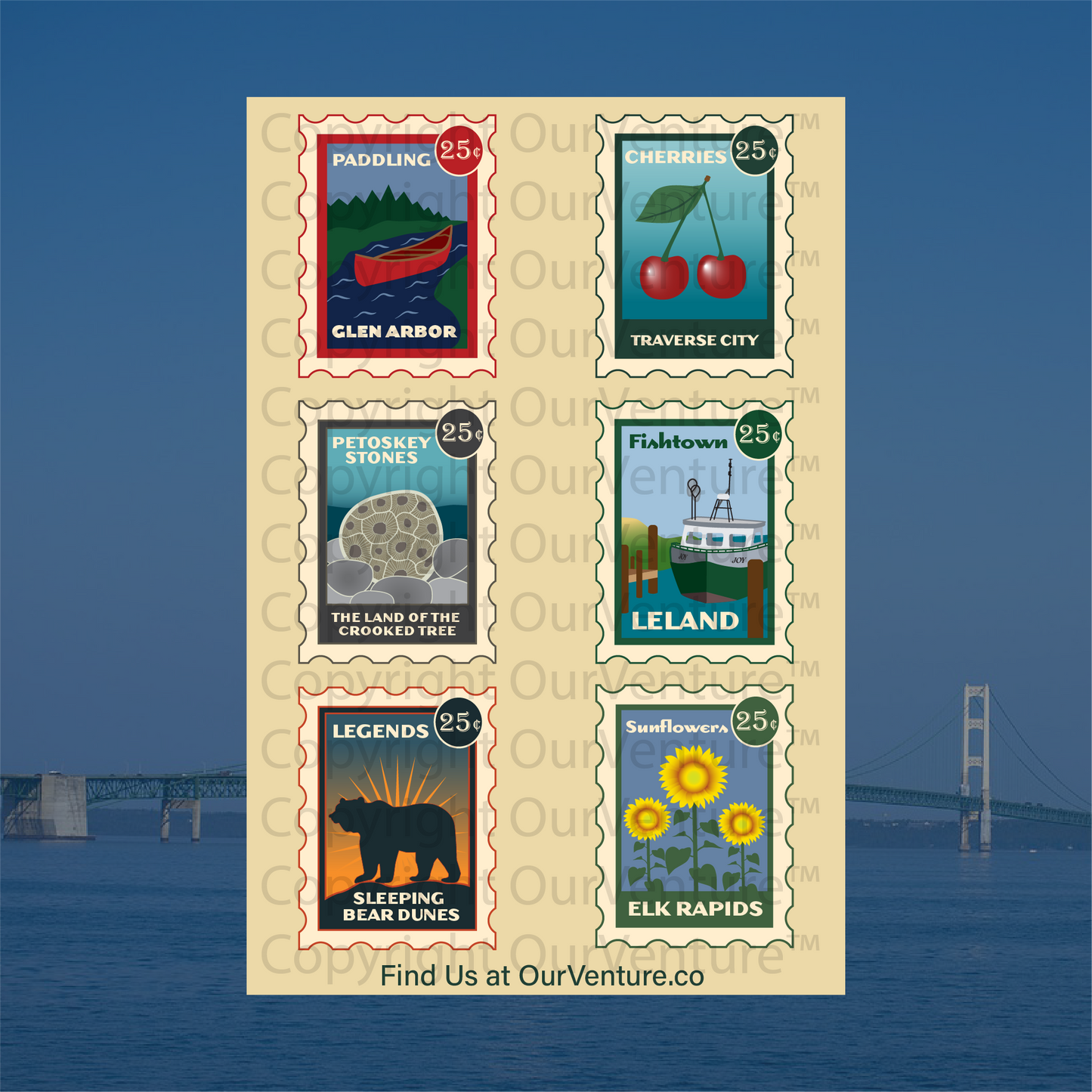 Northern Michigan Sticker Sheet